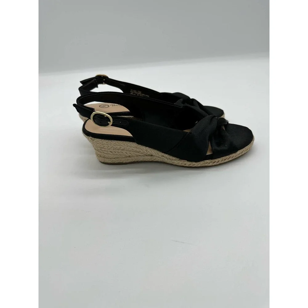 Bella Vita Kimora‎ Wedge Sandals Women Size 7.5 M, Black NWOT